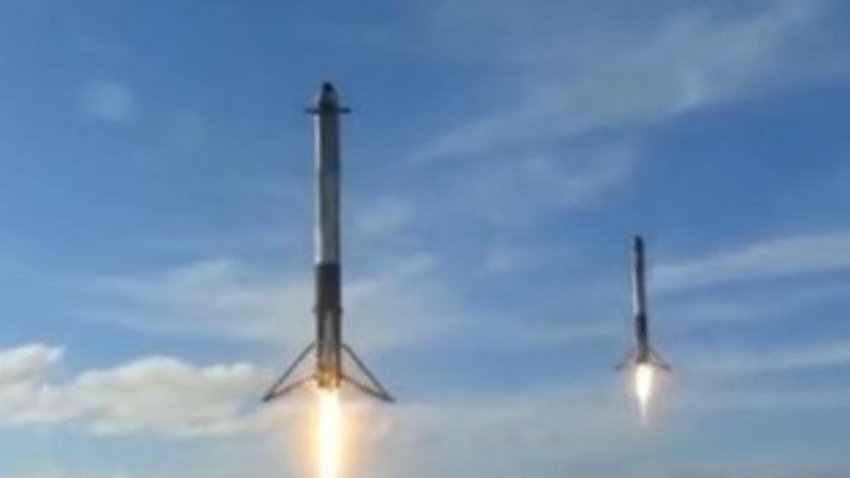 cea mai puternica racheta din lume falcon heavy a fost lansata cu succes de spacex