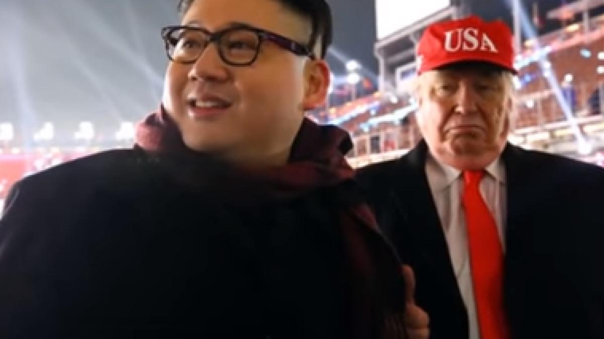 liderul nord coreean si donald trump fata in fata la ceremonia de deschidere a jocurilor olimpice