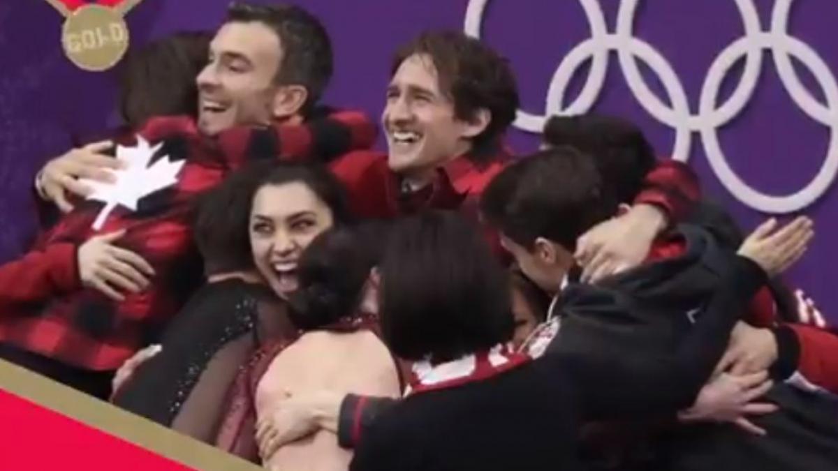 jocurile olimpice de iarna 2018 canada medalie de aur in concursul pe echipe la patinaj artistic