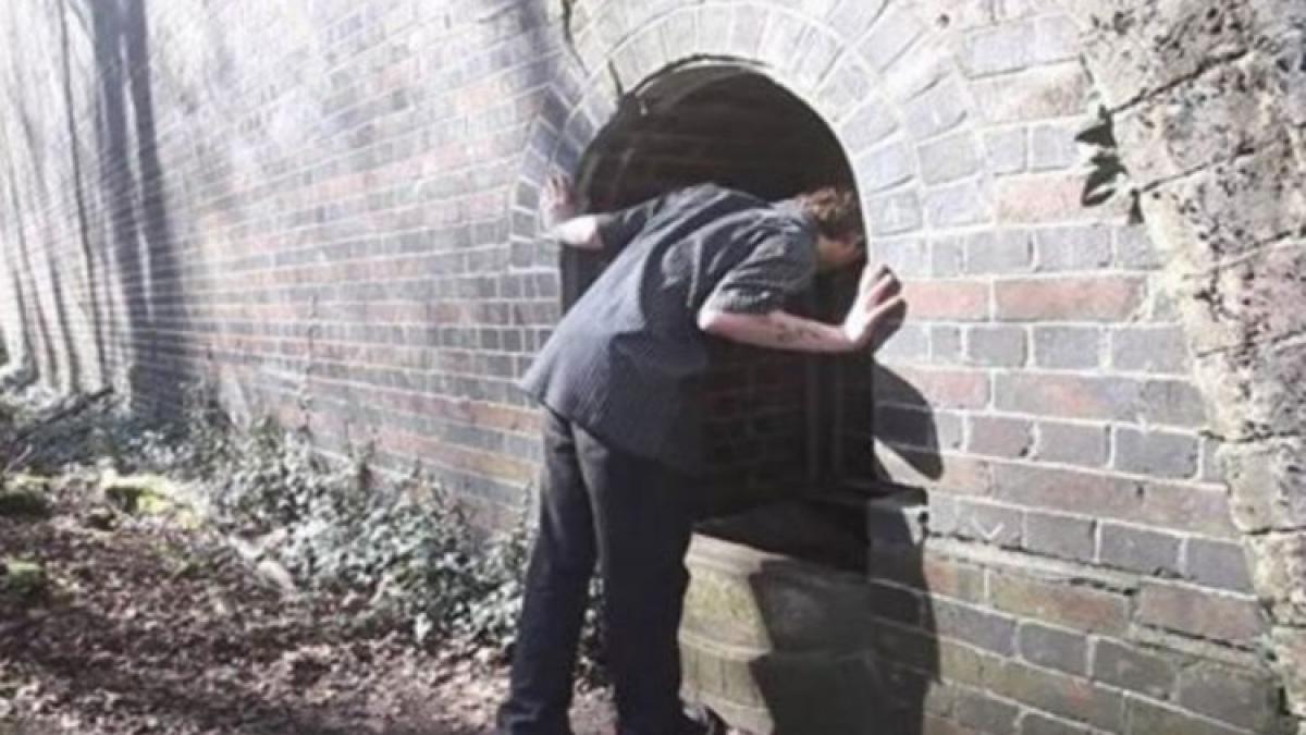 se plimbau prin padure cand au vazut o deschidere intr un zid s au apropiat si s au uitat sa vada