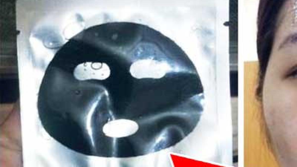 si a comandat o masca pentru fata de pe internet si cand a vazut ce a primit a facut aceasta poza