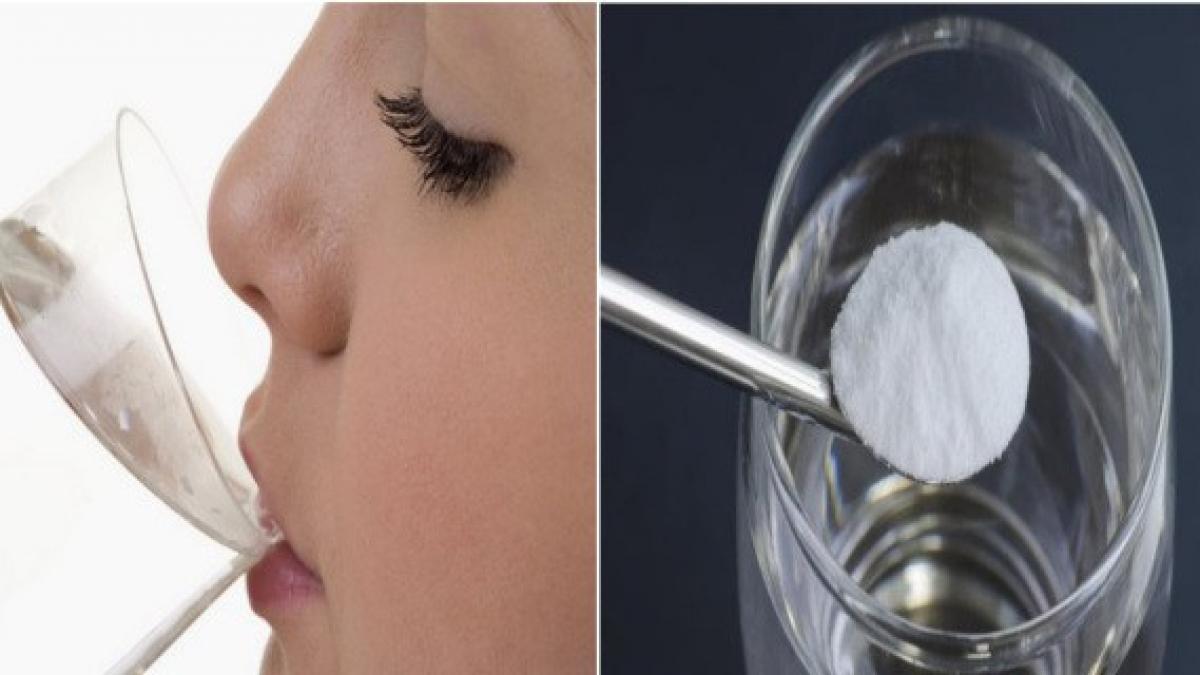 a baut o cana de apa cu bicarbonat de sodiu in fiecare dimineata dupa o luna corpul ei era de