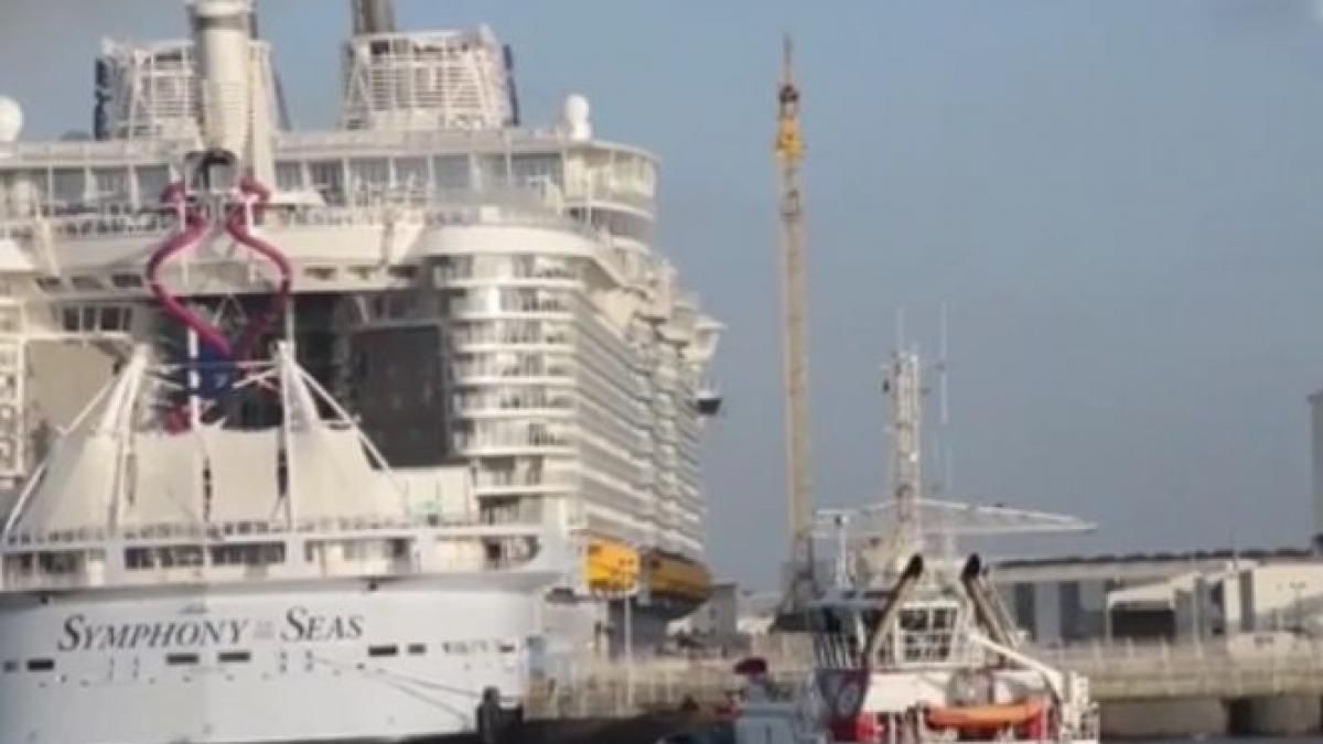 cea mai mare nava de croaziera din lume a iesit pentru prima data in larg video