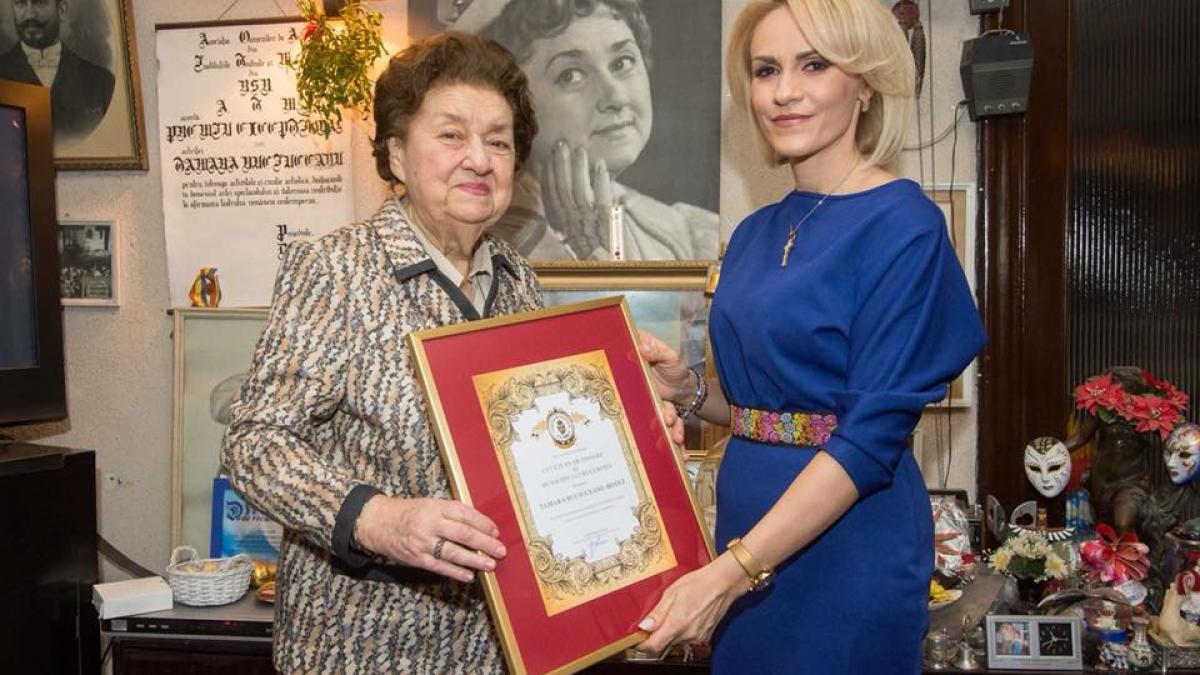 actrita tamara buciuceanu botez a primit titlul de cetatean de onoare al municipiului bucuresti si