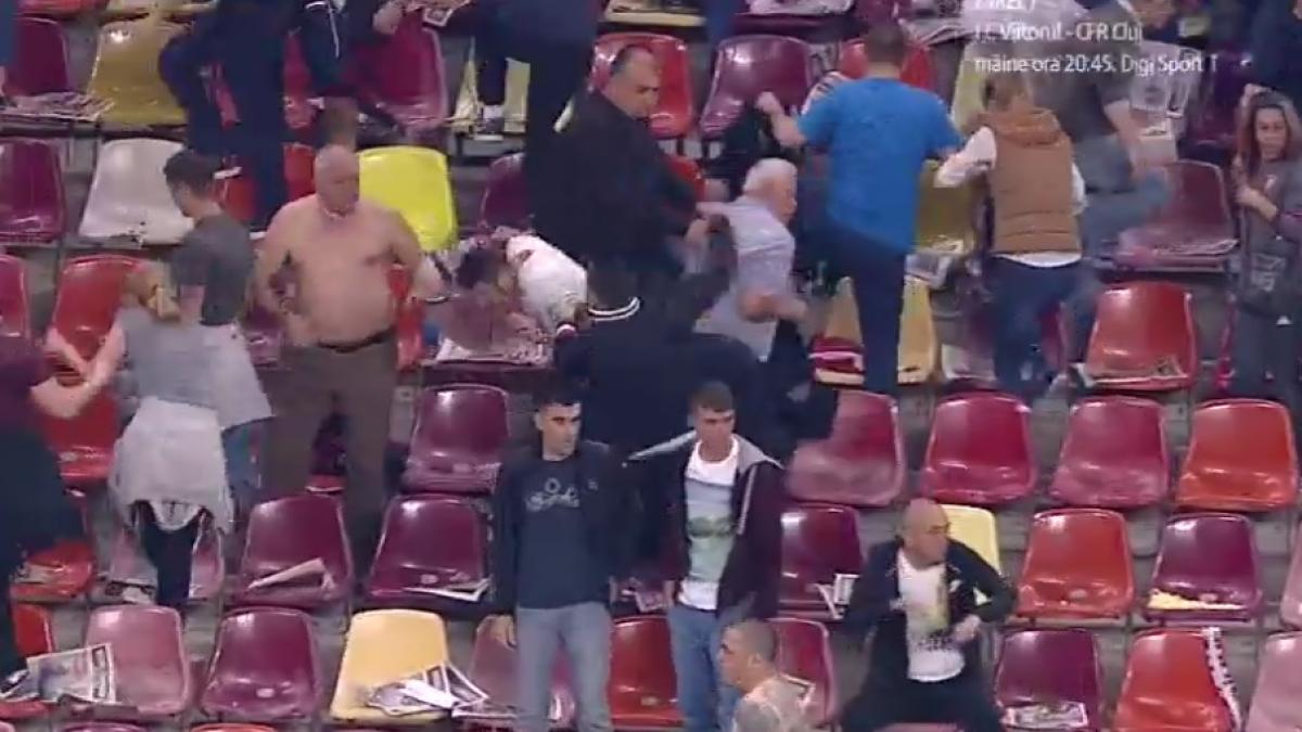 ciocniri violente la meciul csa steaua academia rapid