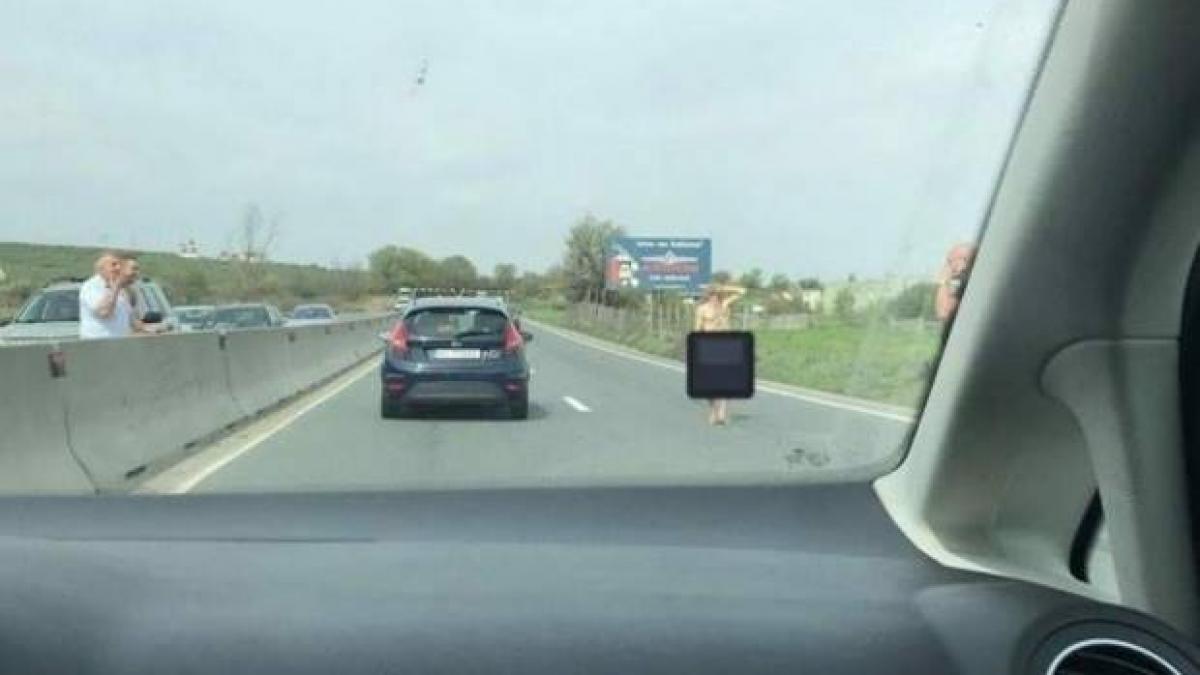 barbat gol pusca pe dn1 omul era zgariat nu stie unde se afla cine este si il invoca pe iisus