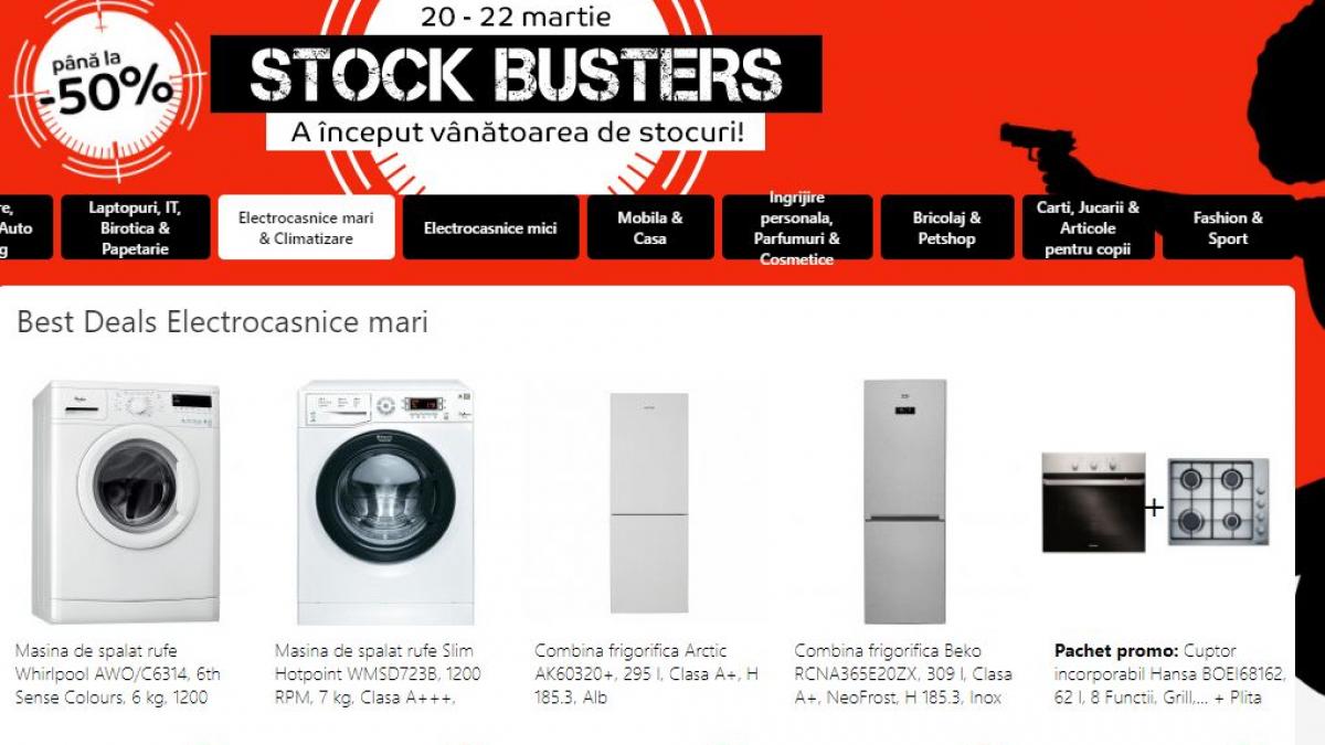 emag reduceri stock busters zece preturi fresh la combine frigorifice