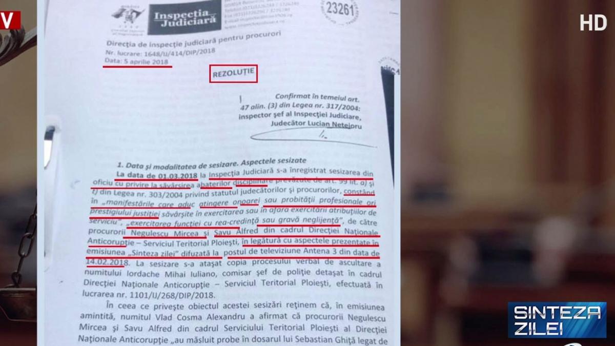 document exploziv al inspectiei judiciare dauna totala pentru unitatea de elita a dna
