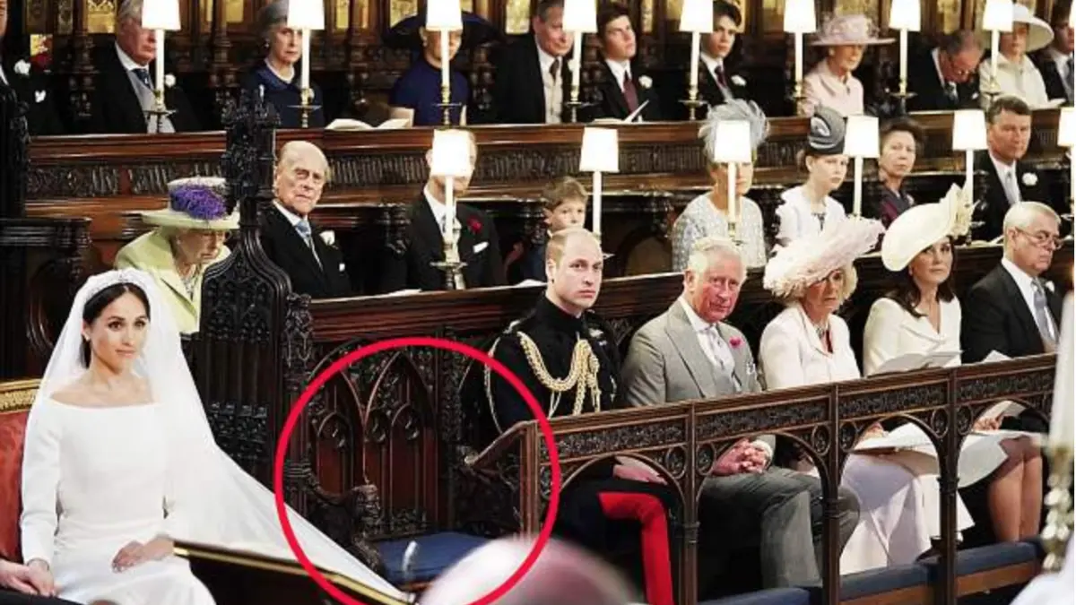 de ce era liber locul din fata reginei elisabeta la nunta printului harry si a lui meghan markle