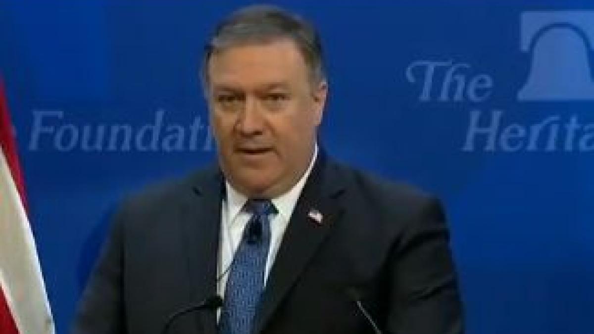 secretarul de stat american mike pompeo sua vor impune iranului cele mai dure sanctiuni din istorie