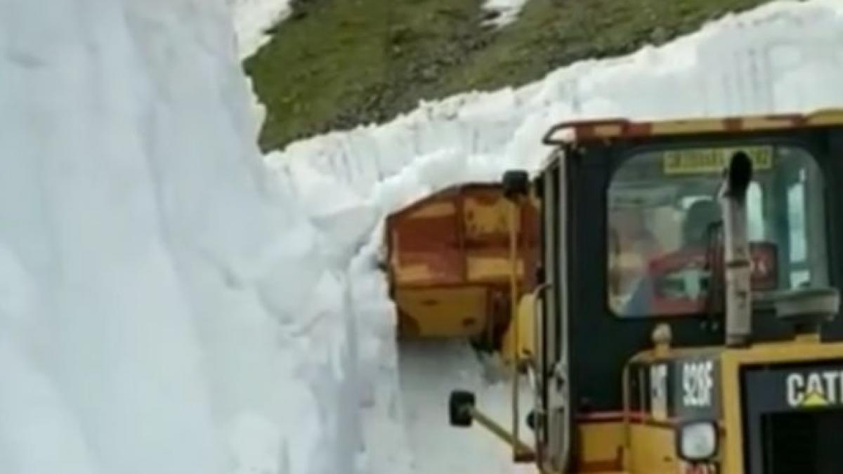 zapada de sase metri pe transfagarasan video