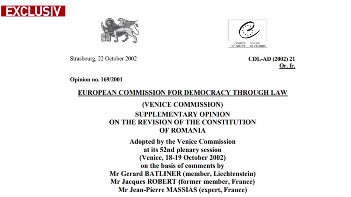 document soc ce spunea comisia de la venetia in 2002 despre situatia procurorilor