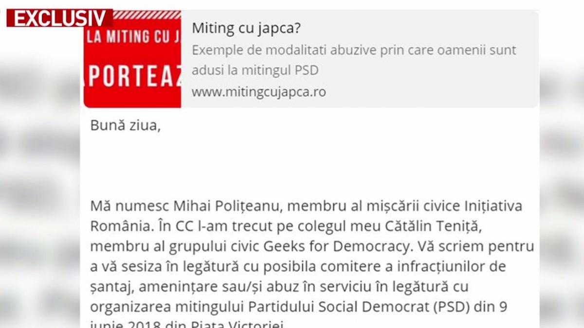 exclusiv plangere penala impotriva mitingului psd