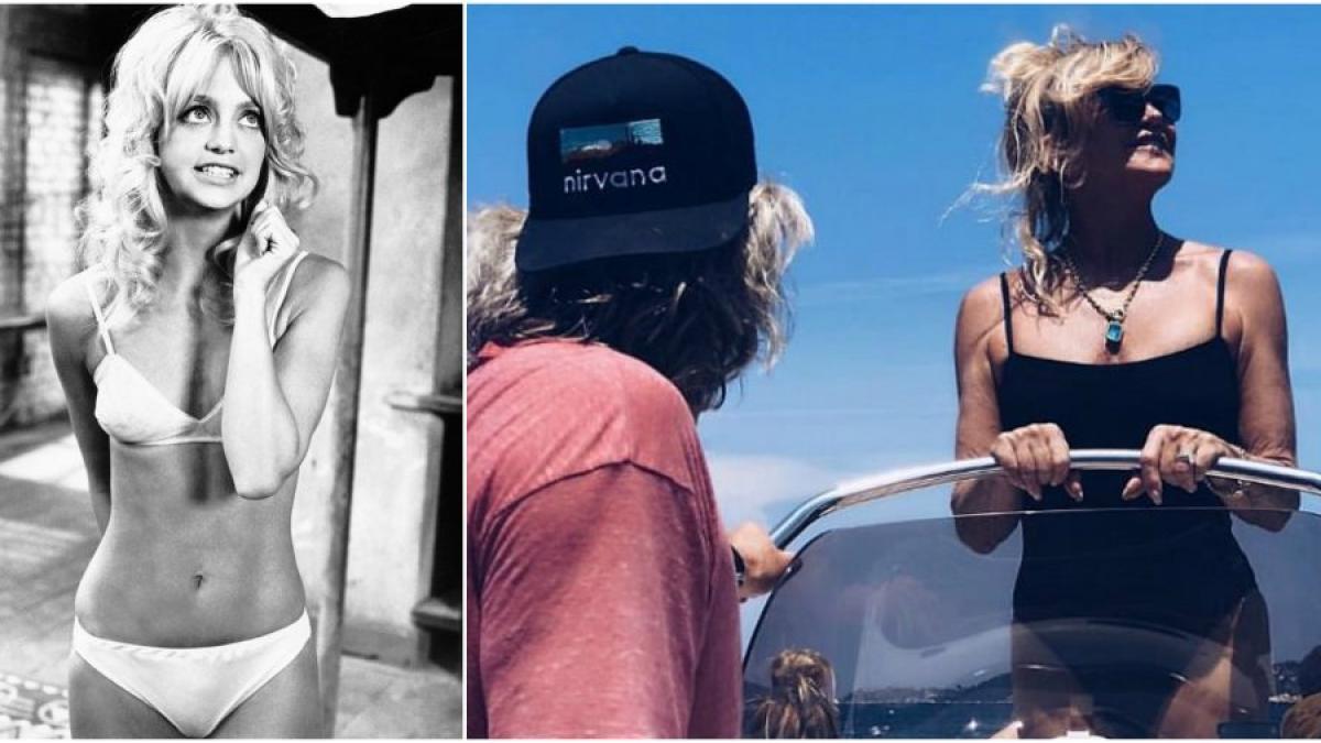 cum arata goldie hawn 72 in costum de baie actrita a fost surprinsa la plaja cu familia