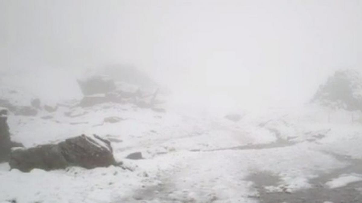 ninsoare in plina vara in romania