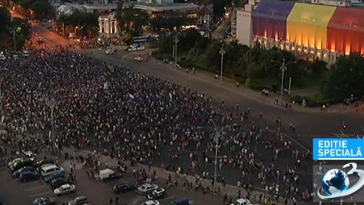 un nou protest a avut loc in piata victoriei din capitala video