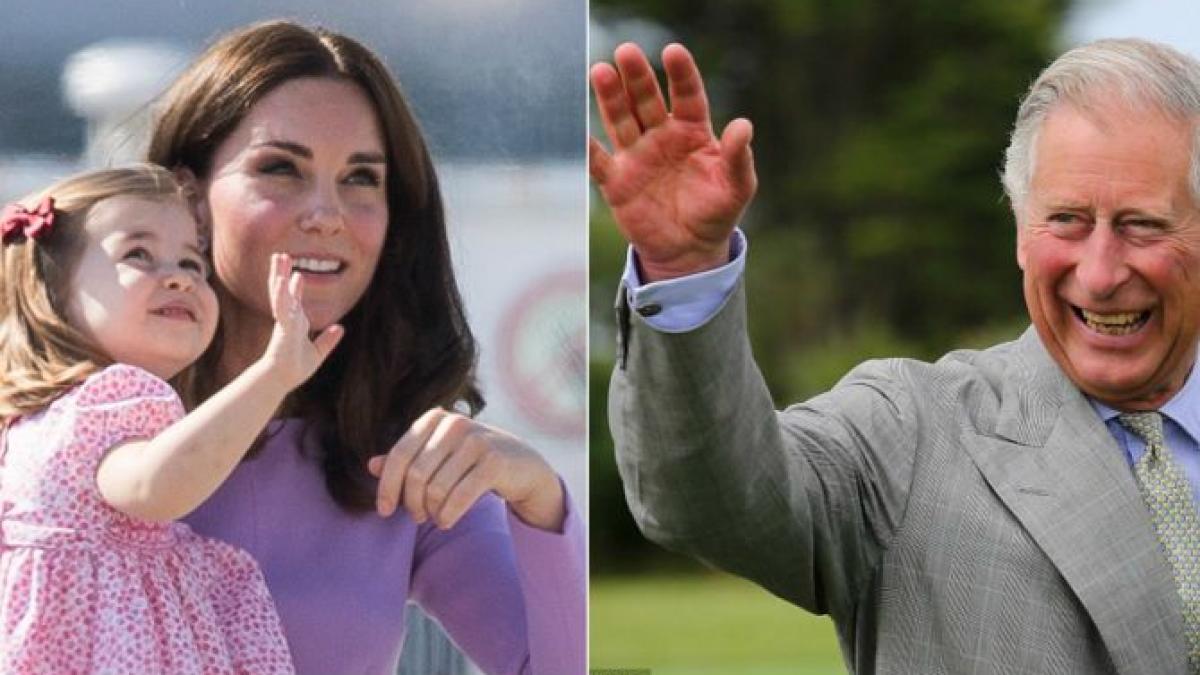 momentul adorabil in care printesa charlotte isi ia la revedere de la bunicul ei printul charles