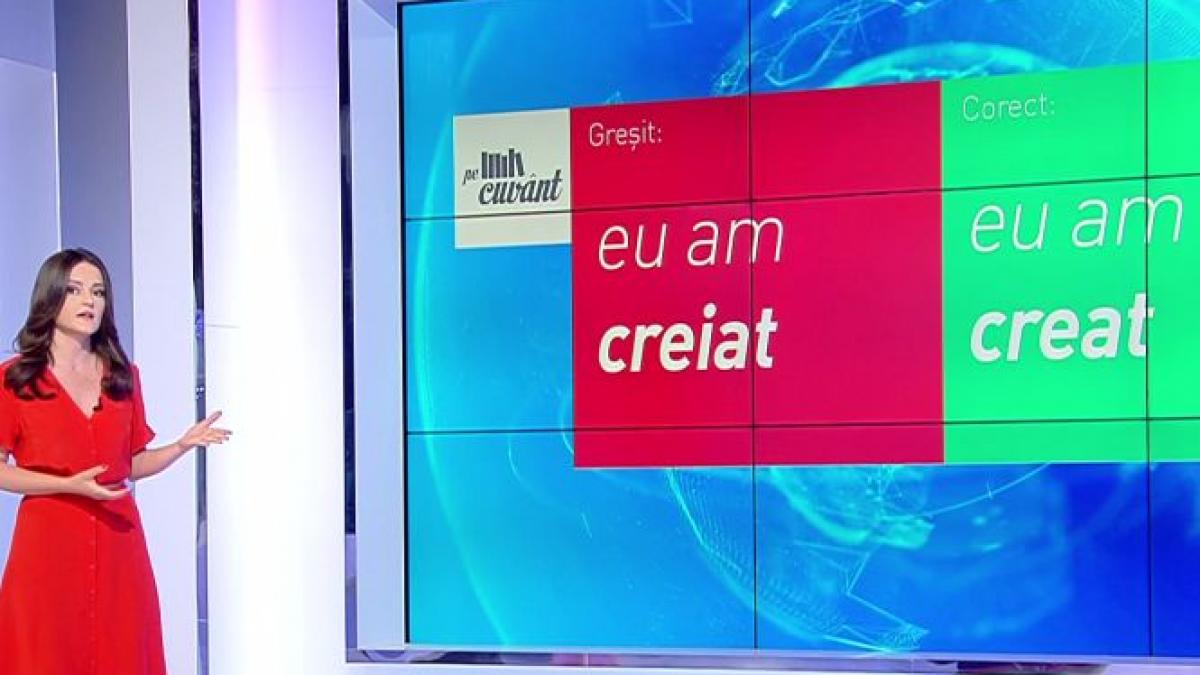 pe cuvant cum scriem corect verbul a crea