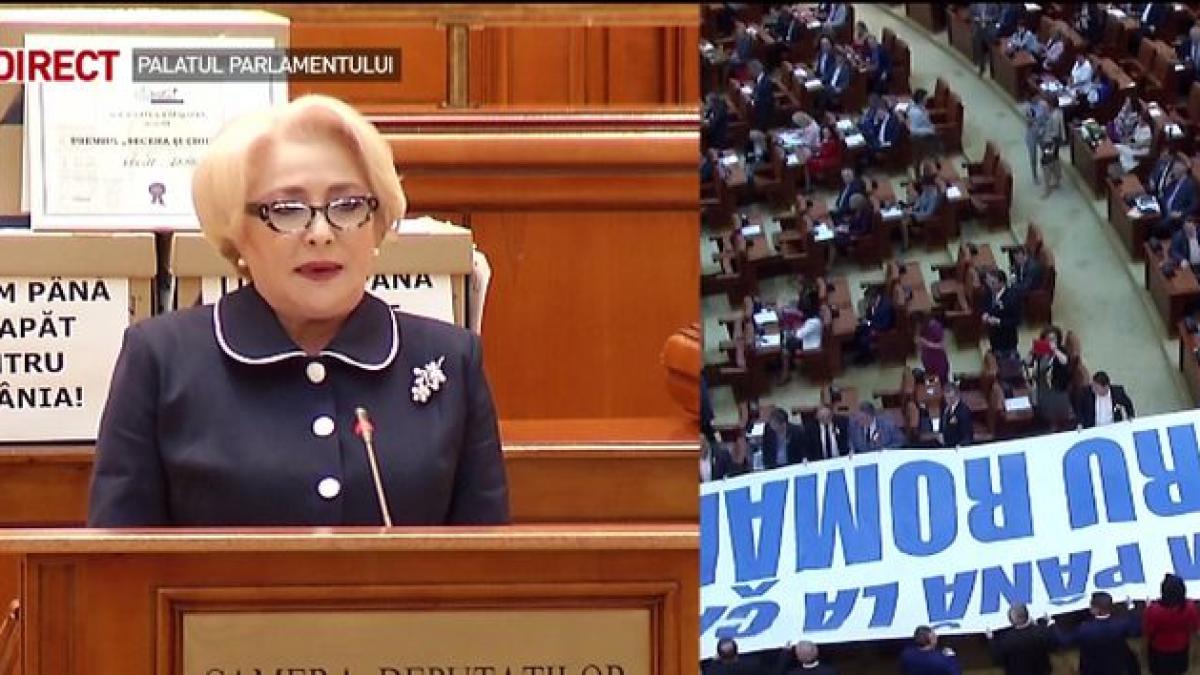 aplauze si huiduieli in parlament viorica dancila aceasta motiune nu reprezinta decat un joc