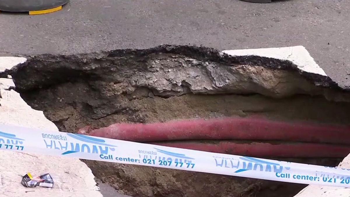 groapa uriasa in centrul capitalei