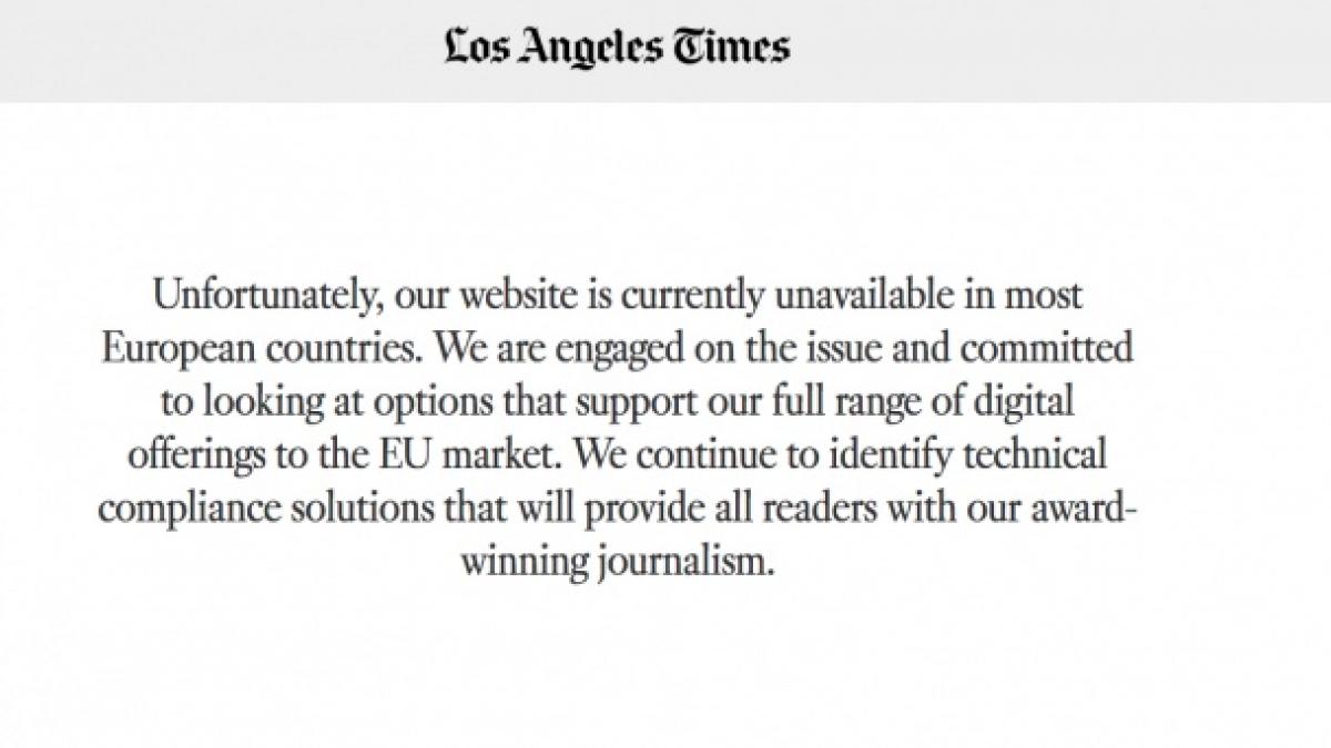 site uri americane de stiri blocate pentru uniunea europeana ce s a intamplat