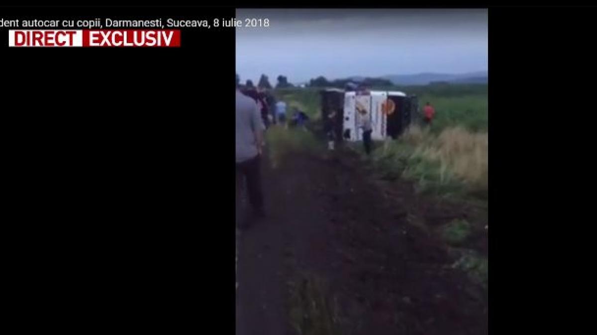un autocar in care se aflau mai multi copii implicat intr un accident rutier a fost activat planul