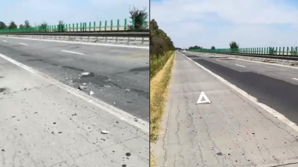 dezastru pe autostrada soarelui ce a surprins un sofer pe drum video