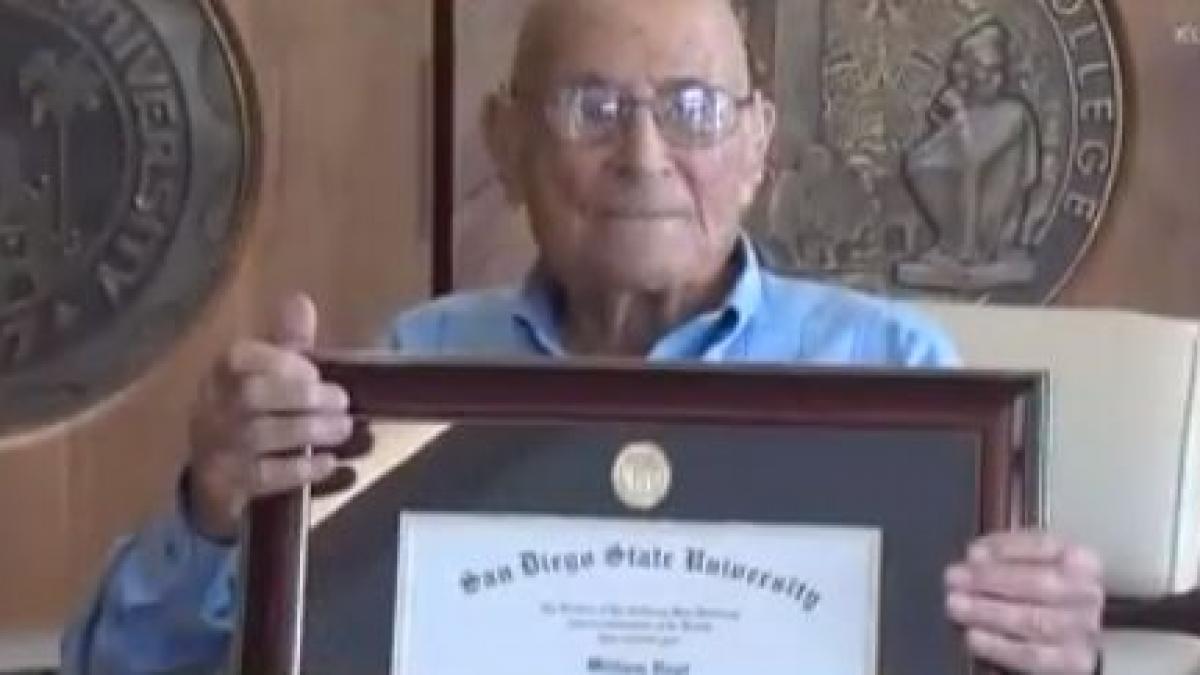 caz uluitor in california a terminat colegiul insa si a primit diploma de absolvire dupa 83 de ani