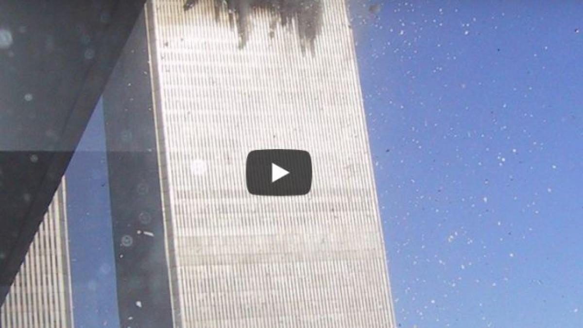 singura inregistrare clara cu primul avion care loveste world trade center video