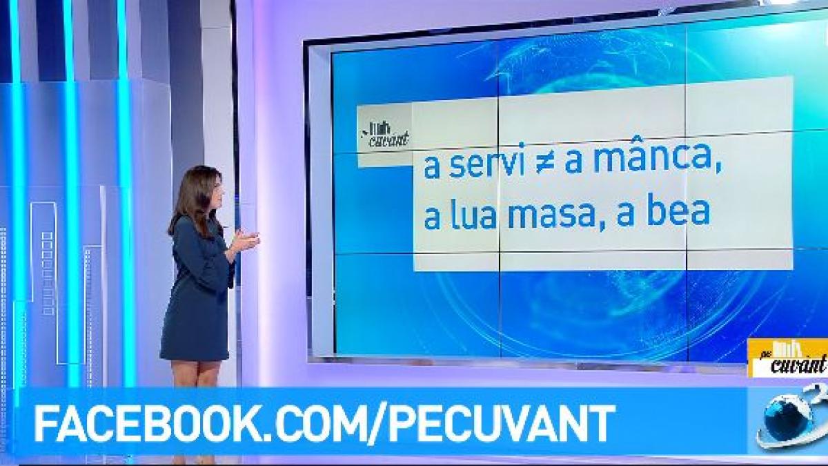 pe cuvant cu ana iorga de ce nu servim masa sau consumam o bautura