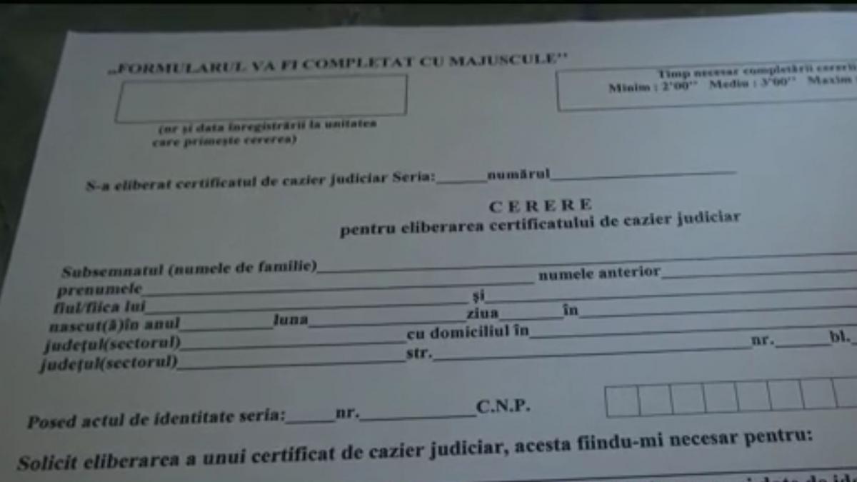 eliberarea cazierelor blocata in intreaga tara