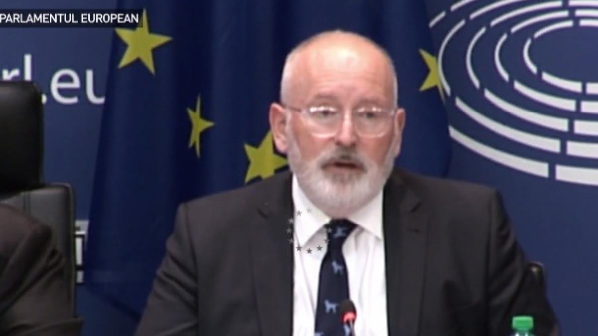 frans timmermans in parlamentul european urmarim ultimele evolutii din romania cu preocupare