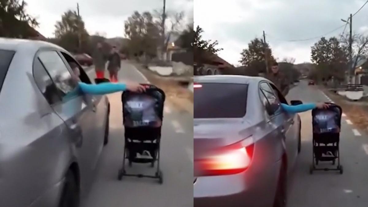 acrobatie socanta in romania bebelus pus in pericol de parinti cum a fost surprins copilul video