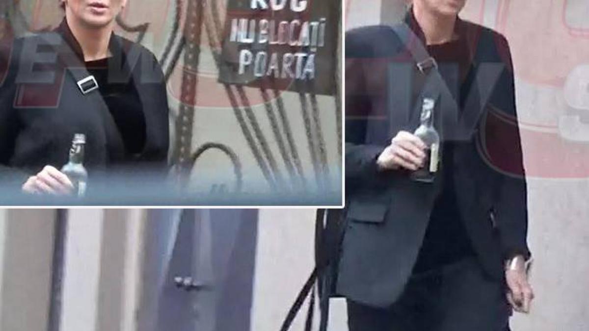 imagini socante in showbiz ul de la noi vedeta a ajuns sa umble cu sticla de batura pe strada