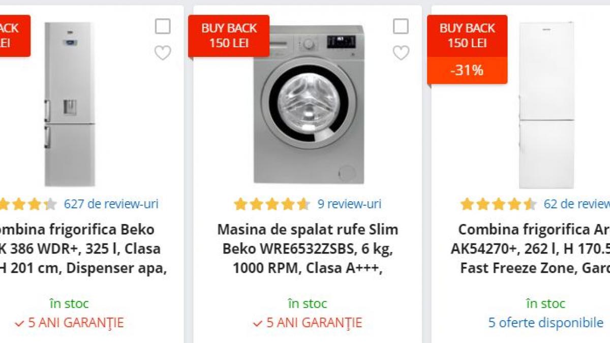 emag reduceri electrocasnice 3 aparate pentru care primesti 150 de lei inapoi