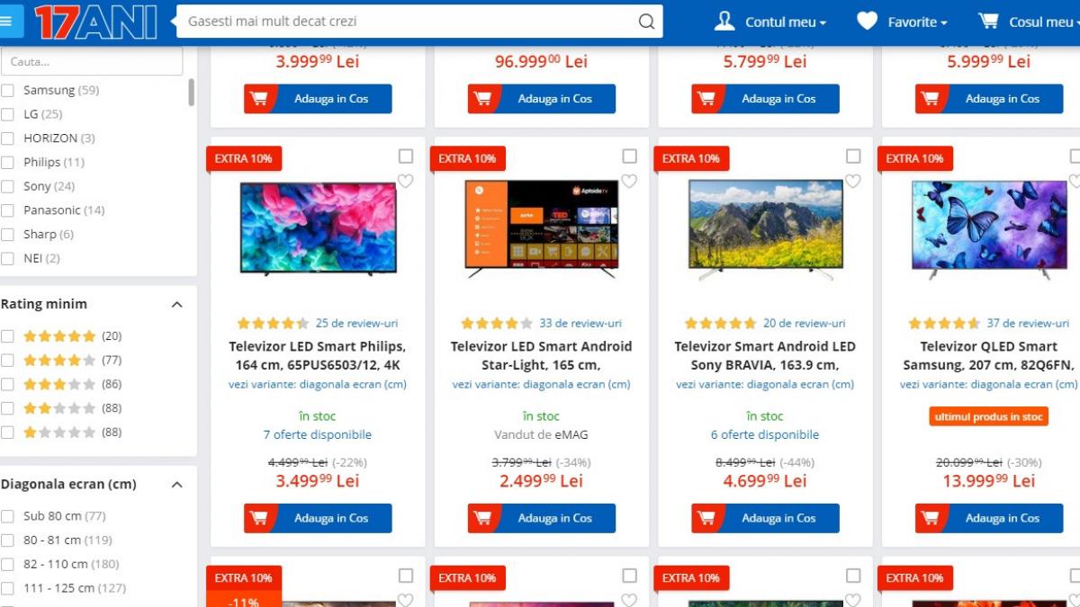 ziua emag cat costa azi un televizor super performant