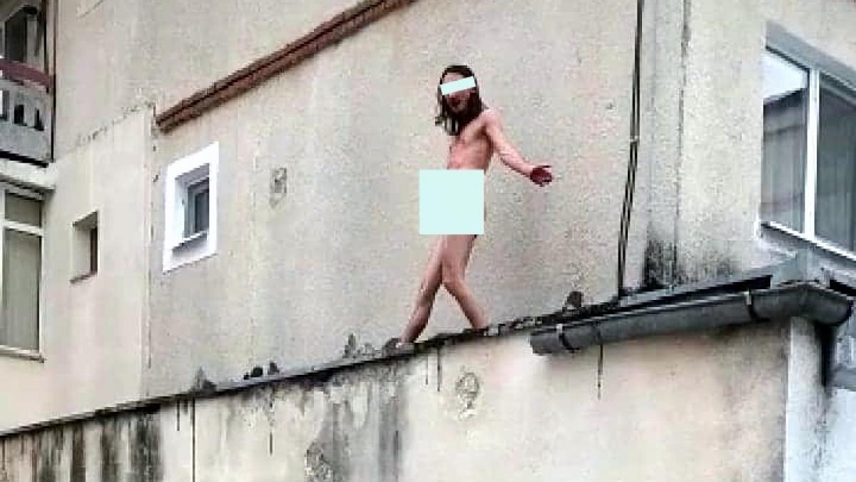 imagini socante pe terasa unui bloc din campulung