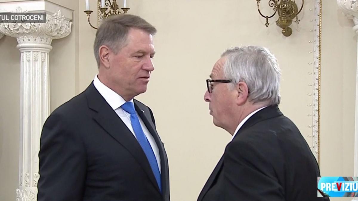 iohannis si juncker fata in fata la palatul cotroceni presedintele comisiei europene romania a fost
