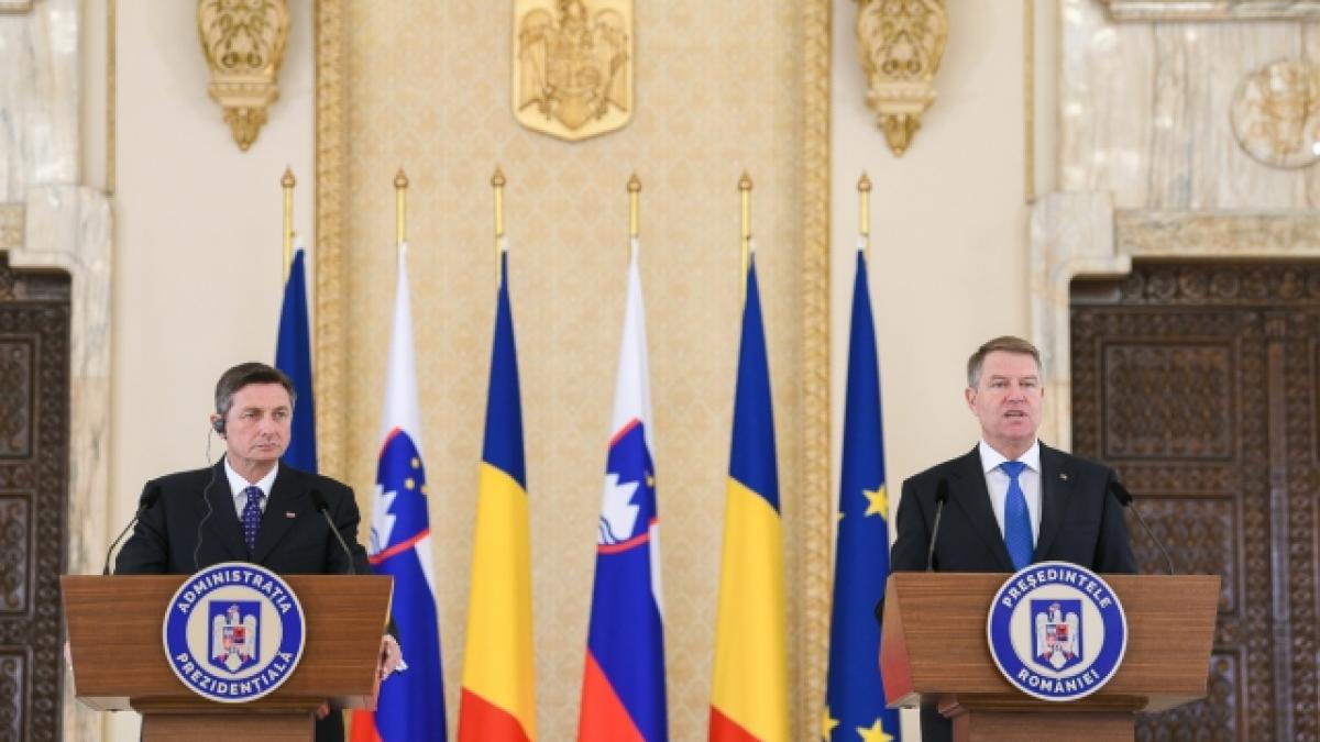 klaus iohannis l a primit la cotroceni pe presedintele sloven borut pahor