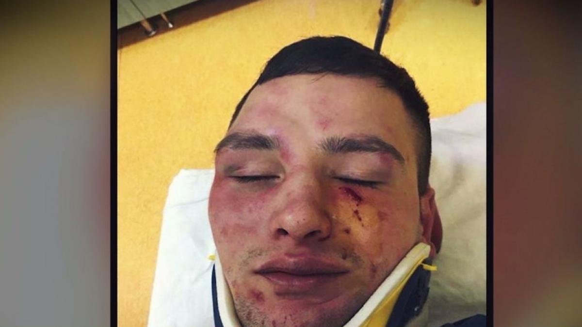 un politist a fost snopit in bataie de un om de afaceri