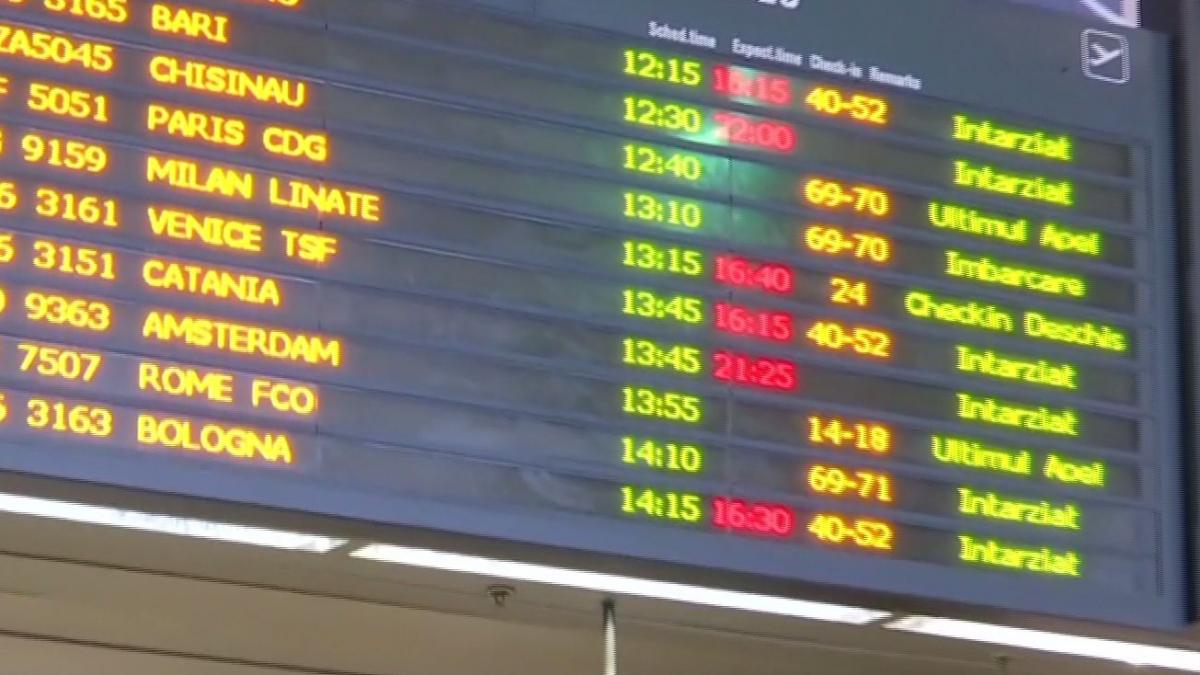 haos pe aeroportul otopeni aeronavele inregistreaza intarzieri mari
