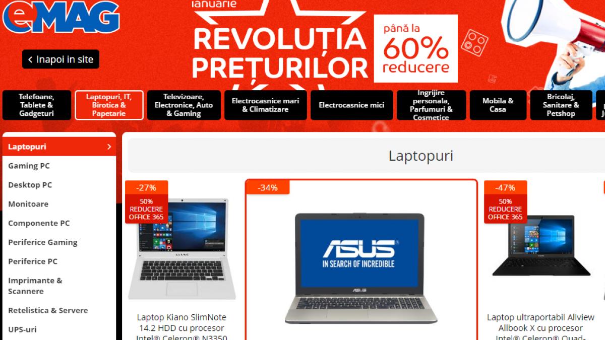 reduceri emag oferte de senzatie la zeci de laptopuri
