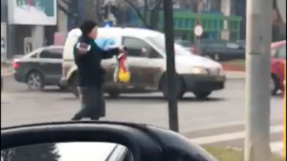 era la semafor in centrul capitalei cand a vazut ceva cu totul neasteptat pe trecerea de pietoni a
