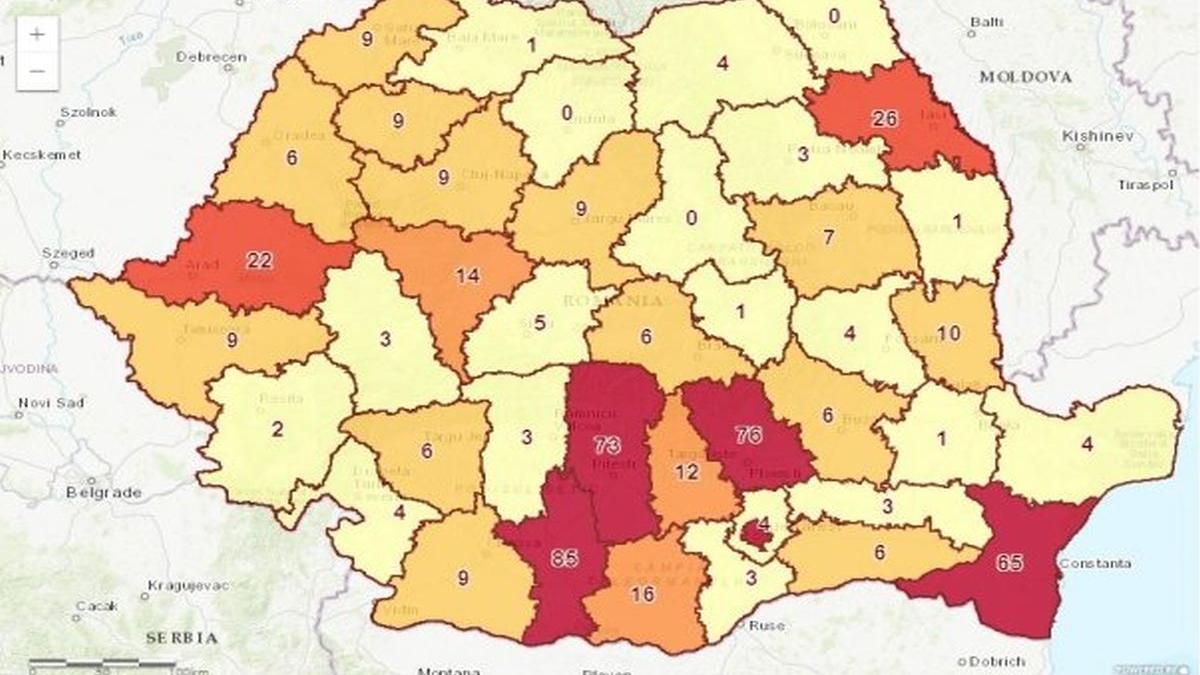 harta gripei in romania care sunt cele mai afectate zone