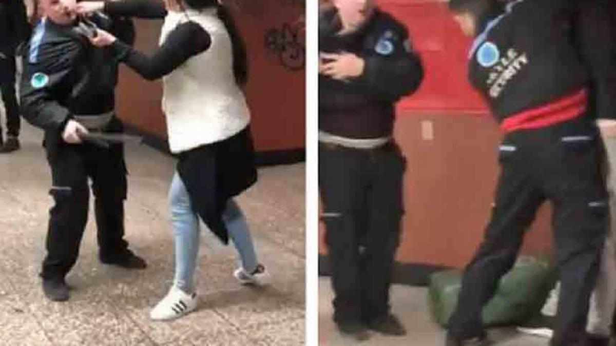 bataie ca in filme la statia de metrou basarab doi iubiti isi impart pumni si picioare