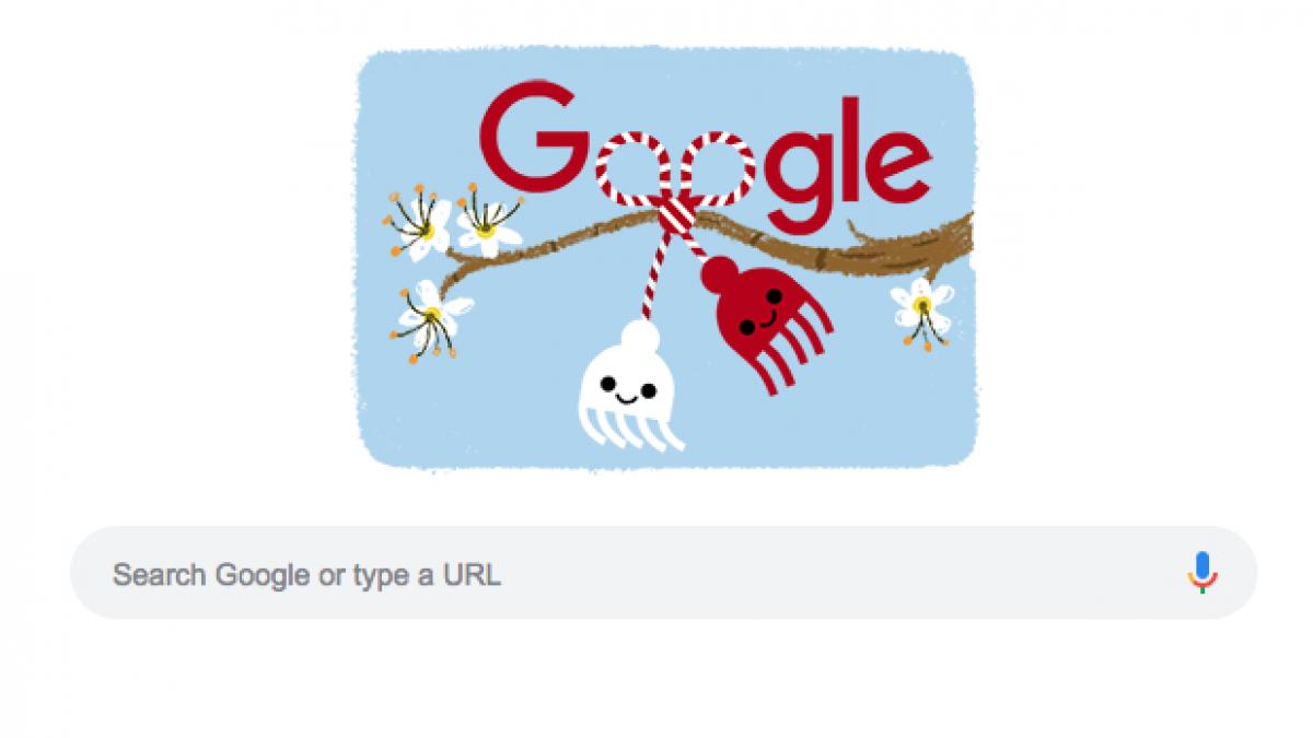 martisor doodle special de la google de 1 martie