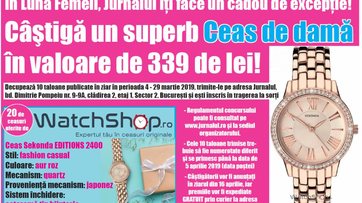 in luna femeii jurnalul iti face un cadou de exceptie un ceas bijuterie