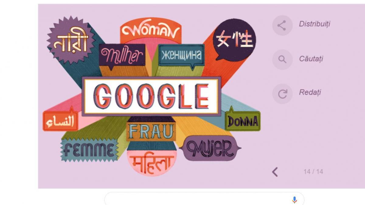 8 martie google surpriza de ziua internationala a femeii doodle special dedicat tuturor doamnelor