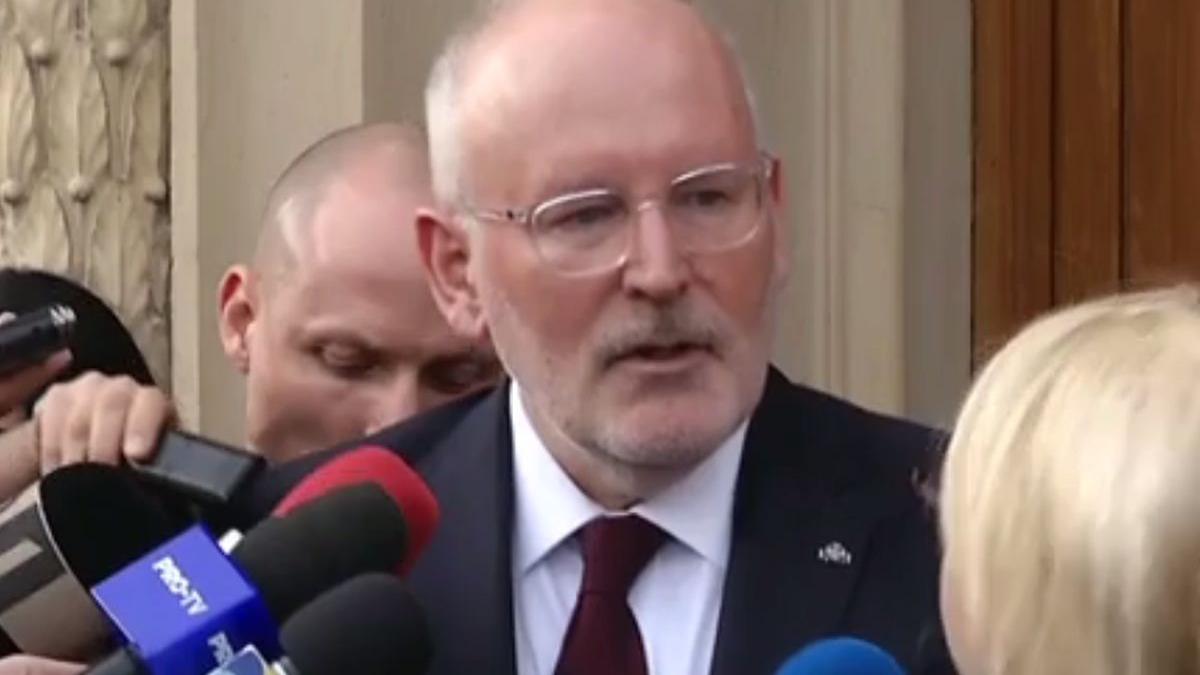 mirel curea frans timmermans a venit aici ca un rege imi spune sa l intreb pe el cand mai dau legi