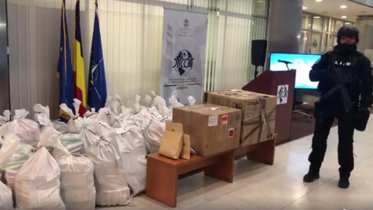 tona de cocaina capturata de autoritati prezentata la diicot drogurile aveau o puritate de 90